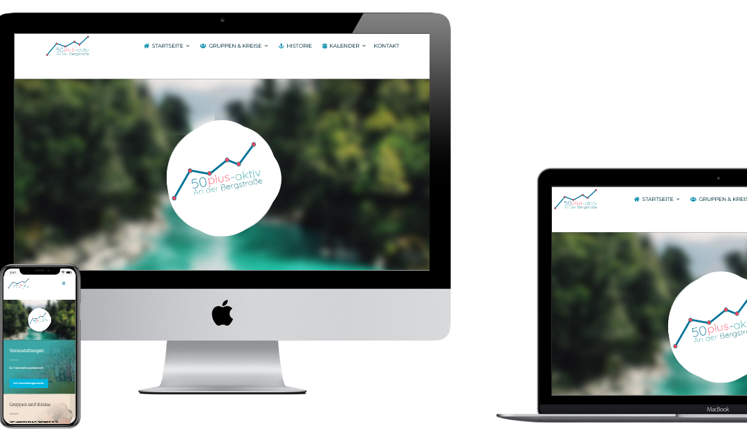 WordPress-Website für 50plus-aktiv an der Bergstraße