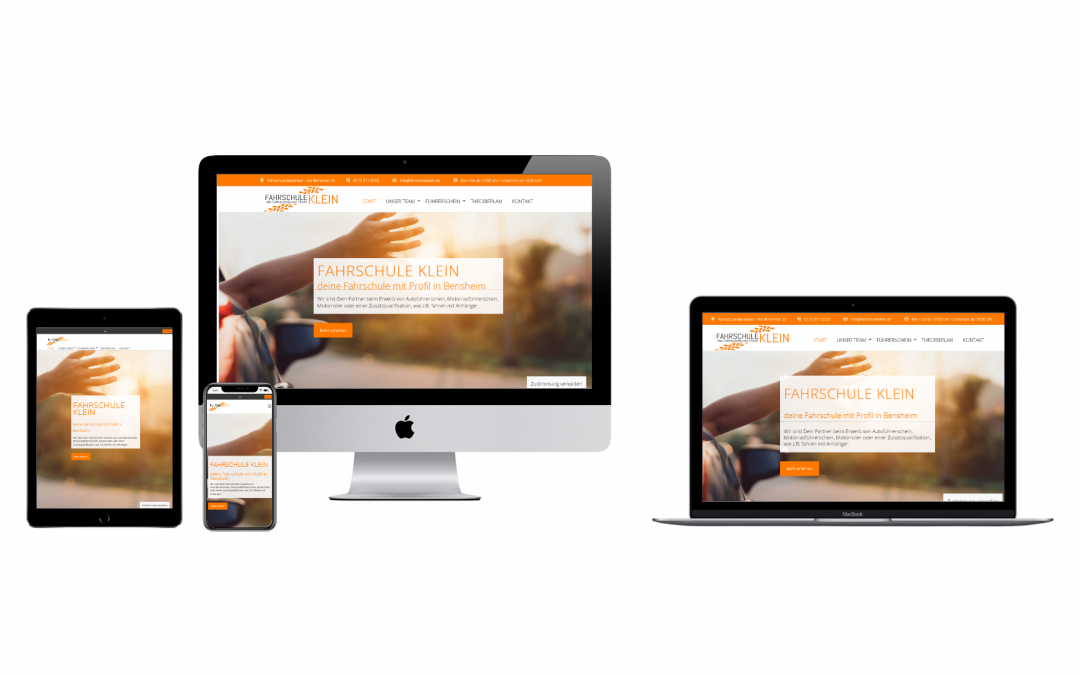 Weiterentwicklung der Homepage für Fahrschule